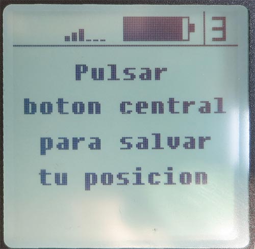 Pantalla 3 - Salvar posición