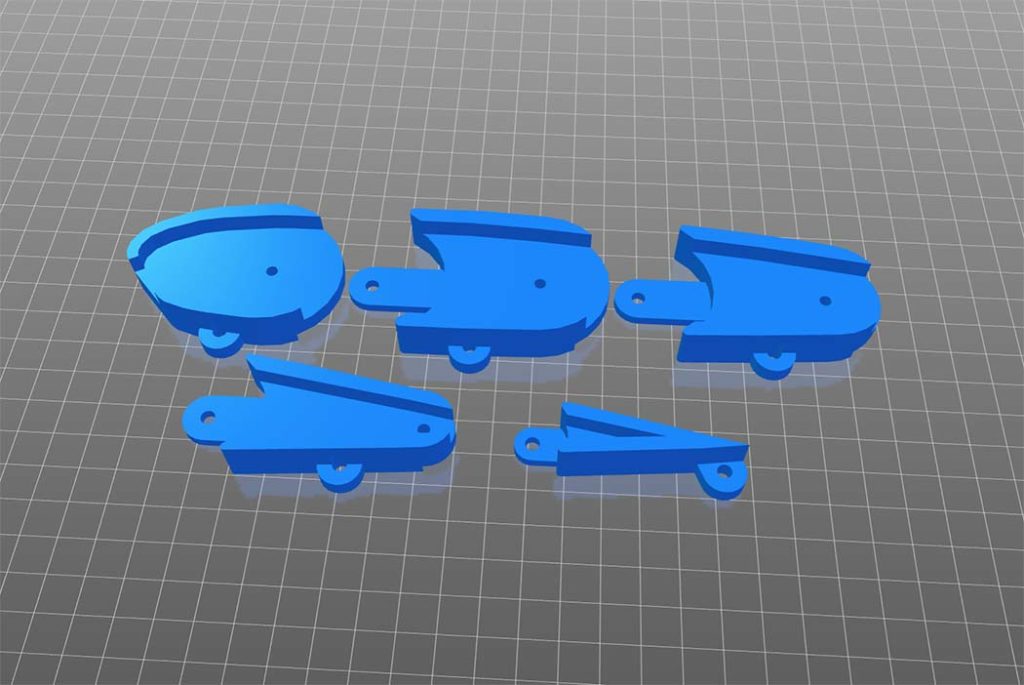 Modelo impresión 3D perfil alar paramotor.
